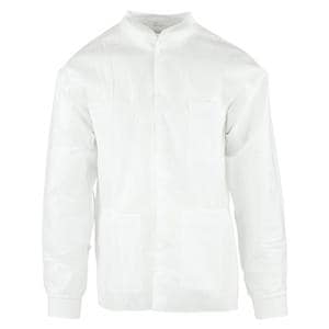 SafeWear Hipster Protective Lab Jacket SMS PP Fbrc Large White Frost 12/Bg