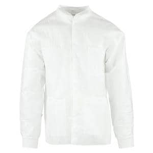 SafeWear Hipster Procedure Lab Jacket SMS PP Fbrc X-Large White Frost 12/Bg, 5 BG/CA