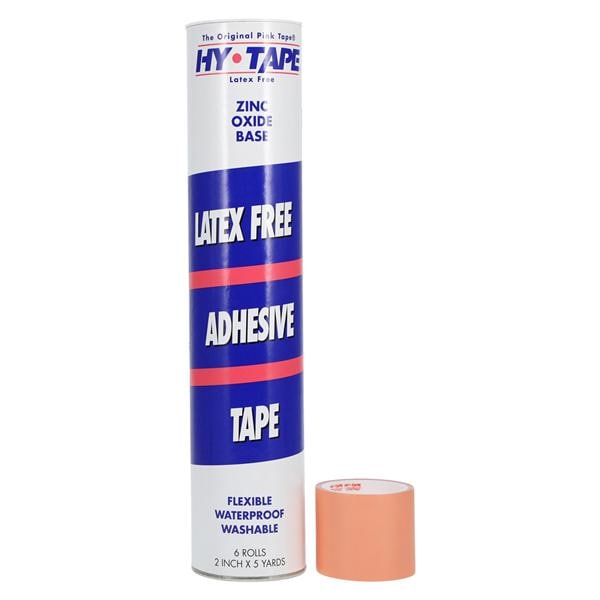 Hy-Tape Tape Zinc Oxide/Plastic 2"x5yd Pink Non-Sterile 6/Tb