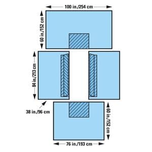 CVARTS 100"X204" Sterile Drape System Non-Fenestrated