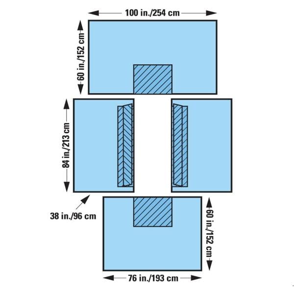 CVARTS 100"X204" Sterile Drape System Non-Fenestrated