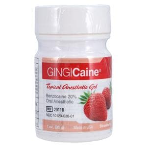 Gingicaine Topical Anesthetic Gel Strawberry 1oz/Jr, 6 JR/CA