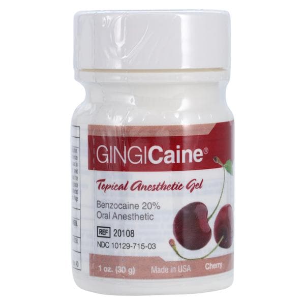 Gingicaine Topical Anesthetic Gel Cherry 1oz/Jr, 6 JR/CA