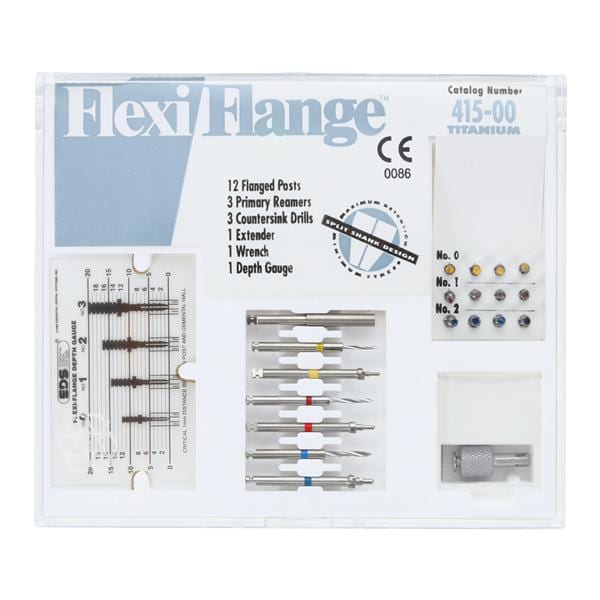 Flexi-Flange Posts Titanium Introductory Kit Assorted Parallel Sided Assorted Ea