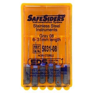 Safesider Hand Reamer 31 mm Size 8 Stainless Steel Grey 0.02 6/Pk