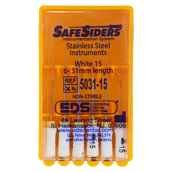Safesider Hand Reamer 31 mm Size 15 Stainless Steel White 0.02 6/Pk