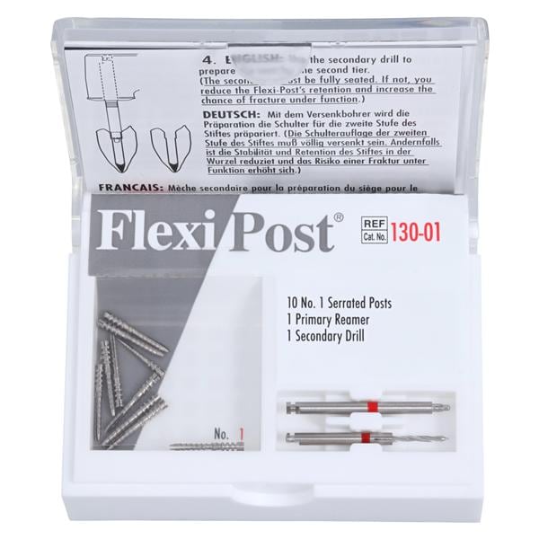 Flexi-Post Posts Stainless Steel Refill Size 1 Red Parallel Sided 10/Pk