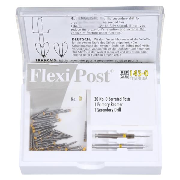 Flexi-Post Posts Titanium Economy Refill Size 0 Parallel Sided Yellow 30/Pk