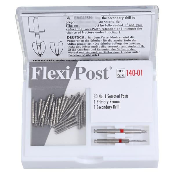 Flexi-Post Posts Stainless Steel Size 1 Red Parallel Sided 30/Pk