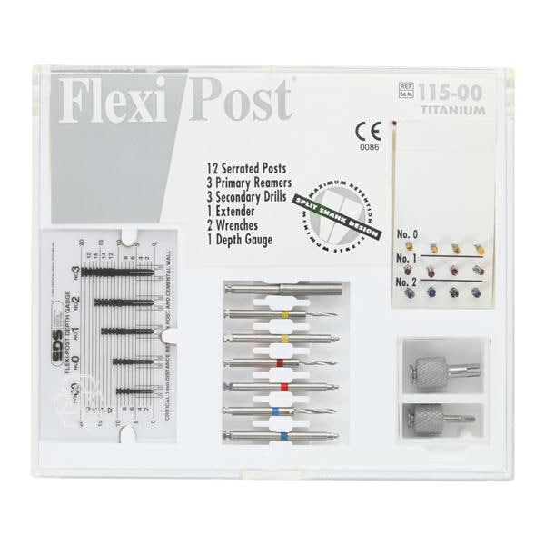 Flexi-Post Posts Titanium Introductory Kit Size 0-1-2 Parallel Sided Assorted Ea