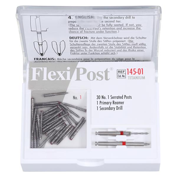 Flexi-Post Posts Titanium Size 1 Parallel Sided Red 30/Pk
