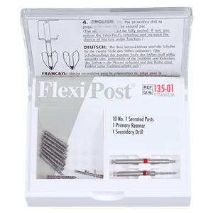Flexi-Post Posts Titanium Size 1 Parallel Sided Red 10/Pk