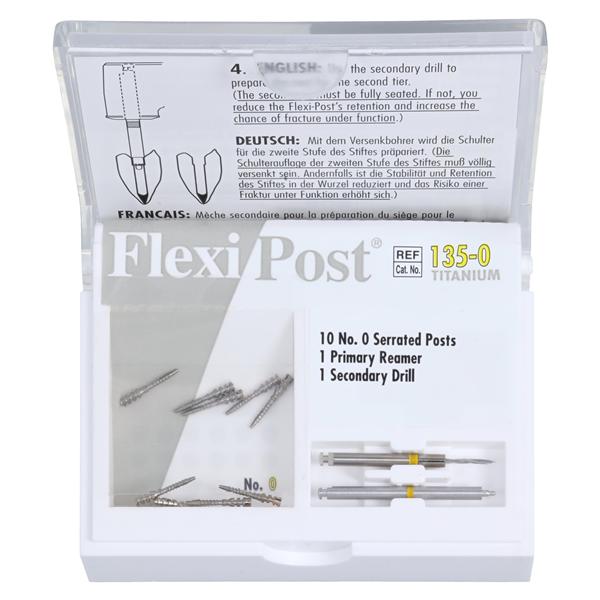 Flexi-Post Posts Titanium Size 0 Parallel Sided Yellow 10/Pk
