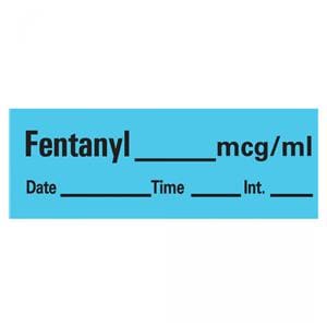 Labels Fentanyl Blue1-1/2x1/2W 333/Rl