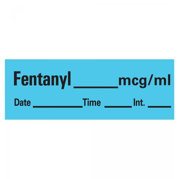 Labels Fentanyl Blue1-1/2x1/2W 333/Rl