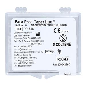 ParaPost TaperLux Fiber Posts Refill Size 6 1.5 mm Black Headed Tapered 5/Pk
