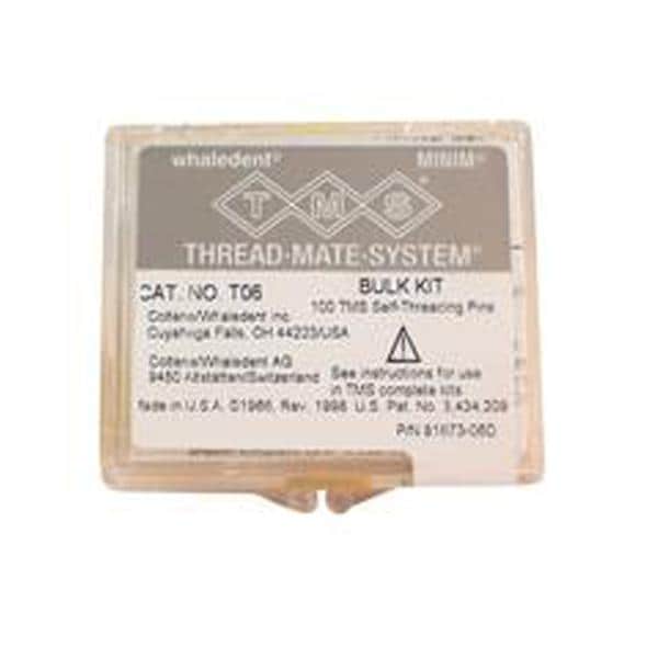 TMS Pins Stainless Steel Bulk Kit T-06 Minim 0.021 in 100/Bx