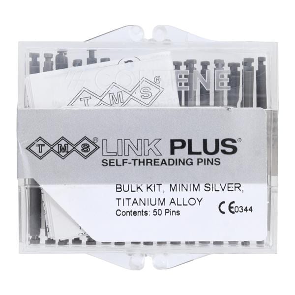 TMS Link Plus Pins Titanium Bulk Kit Minim L-822 Silver 0.021 in 50/Pk