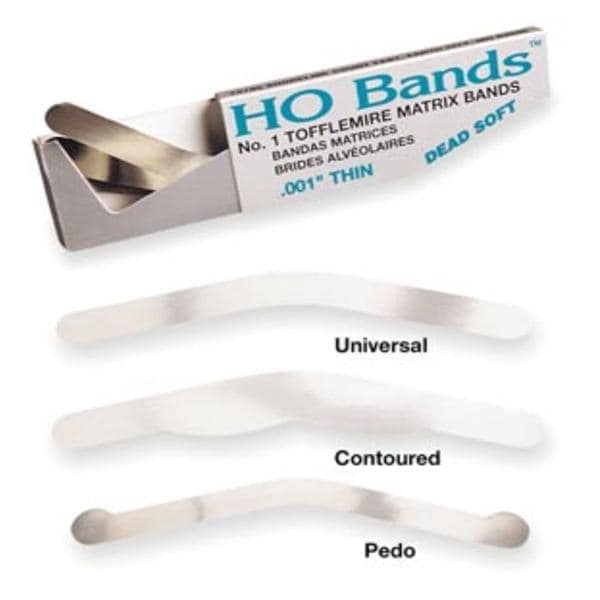 HO Bands Tofflemire Dead Soft Matrix Band 0.001 in Size Thin 1 100/Pk