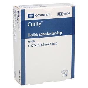 Curity Adhesive Bandage Fabric 1.5x3" Tan Sterile 30/Bx