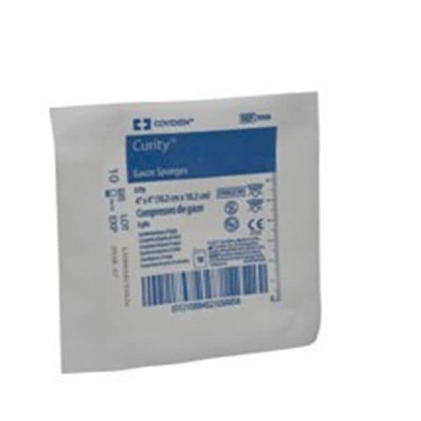 Curity 100% Cotton Gauze Sponge 4x4" 8 Ply Sterile LF, 16 BX/CA