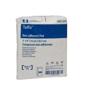 Telfa Ouchless Cotton/Polyester Gauze Dressing 3x8" Non-Sterile NAdh Wt Abs LF