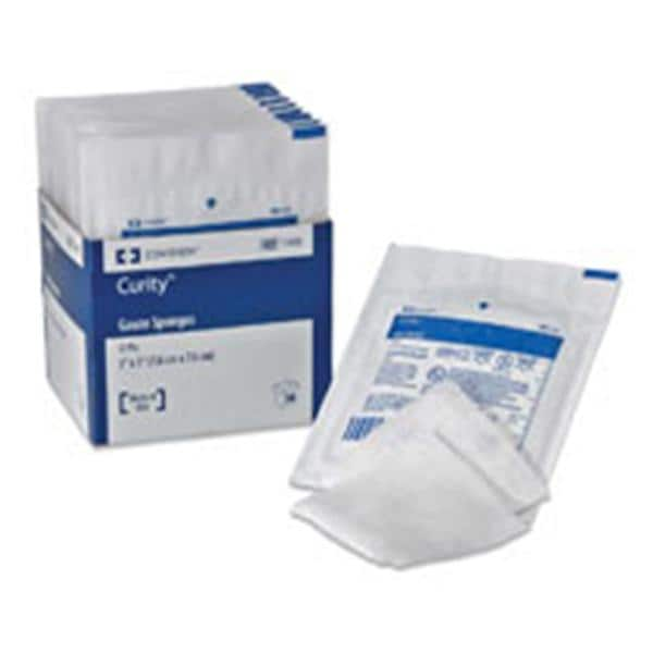 Curity 100% Cotton Gauze Sponge 4x4" 12 Ply Sterile LF, 24 BX/CA