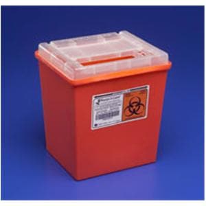 Sharps Container 2gal Red 7x10.5x10.25" Sliding Lid Plastic Ea