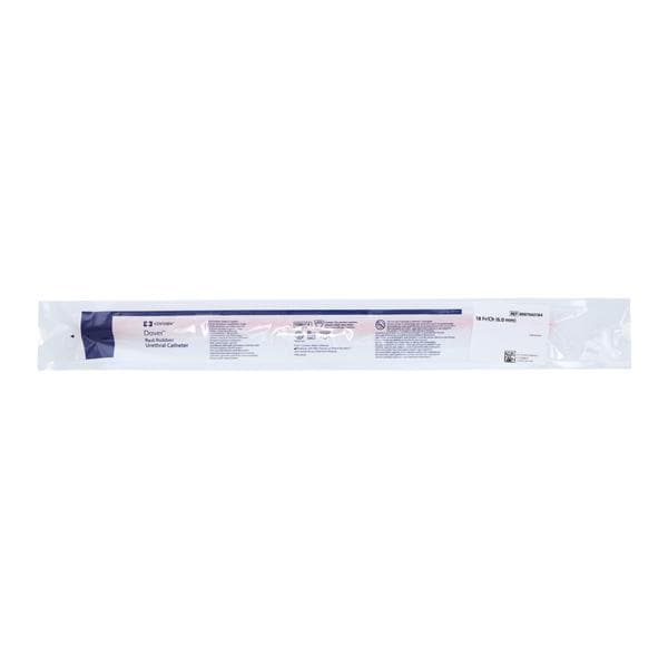 Dover Robinson Intermittent Catheter Rounded Tip Rubber 18Fr