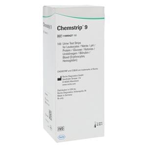 Chemstrip 9 Urinalysis Test Strip f/ Chmstrp 101/ Chmstr Crtrn2 100/Bt, 6 BT/CA