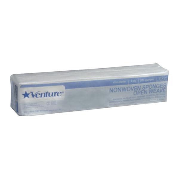 Venture Rayon/Poly Gauze Sponge 4x4" 4 Ply Non-Sterile Non-Woven LF