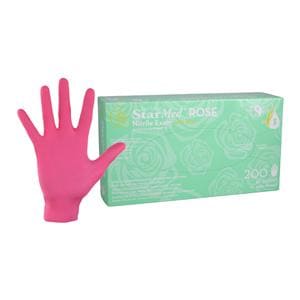 Starmed Nitrile Exam Gloves Small Rose Non-Sterile