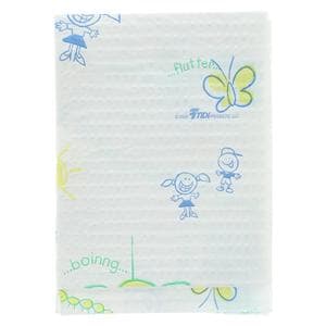 Patient Towel 2 Ply Tissue / Poly 10 in x 13 in Bugs & Things Disposable 250/Ca