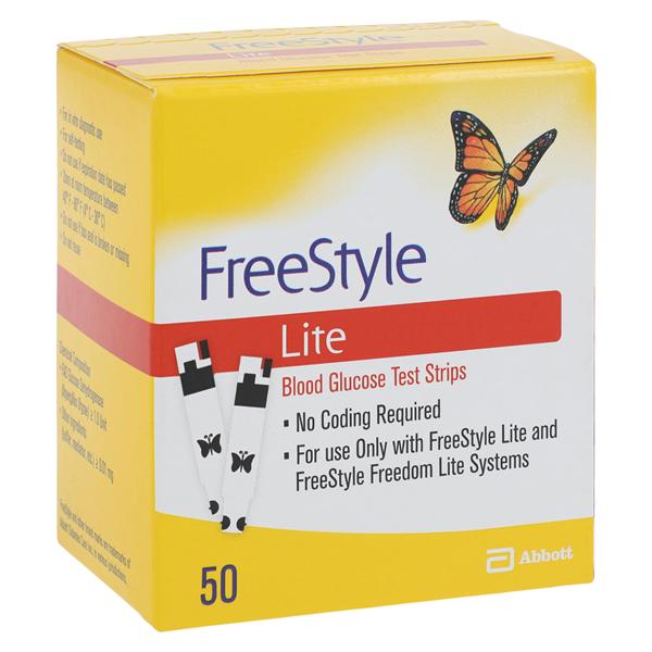 Freestyle Lite Blood Glucose Test Strip CLIA Waived For FreeStyle Lite 50/Bt