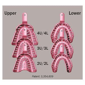 Massad Disposable Edentulous Impression Tray Perforated U/L Resealable Bag 12/Pk