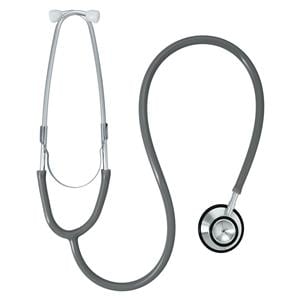 Henry Schein Proscope Essentials Clinician Stethoscope Rsbl Adlt Gry PVC Tb Ea