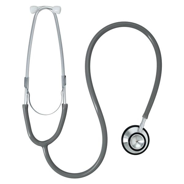 Henry Schein Proscope Essentials Clinician Stethoscope Rsbl Adlt Gry PVC Tb Ea