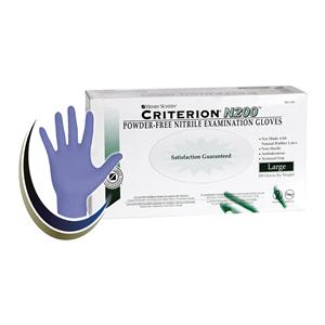 Criterion N200 Nitrile Exam Gloves Large Standard Blue Non-Sterile