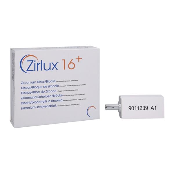 Zirlux 16+ Zirconia Block A1 85x40x22 2/PK