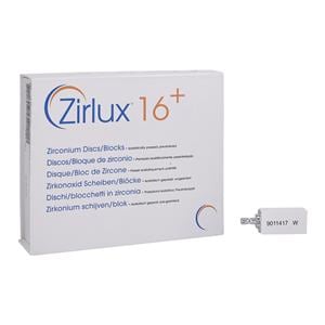 Zirlux 16+ Zirconia Block White 40x19x15 6/PK