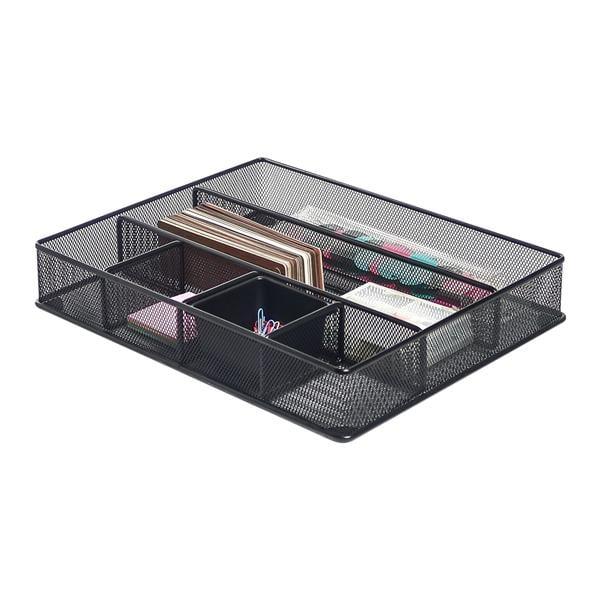 Mesh Large Drawer Organizer 2.4375 in x 15.125 in x 11.9 in Black 1/PK