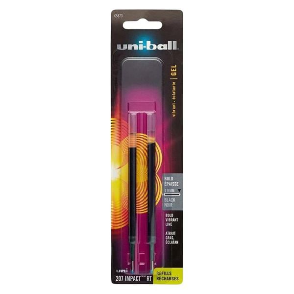 uni-ball 207 Impact Gel Pen Refill Bold Pt 1.0 mm Black 2/Pack 2/Pk