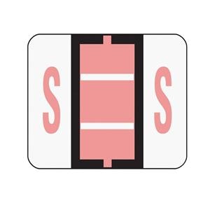 BCCR Bar-Style Permanent Alphabetical Labels S Pink 500/Roll 500/Pk