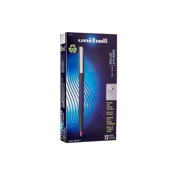 uni-ball Rollerball Fine Point 0.7 mm Pen Red 12/Pk