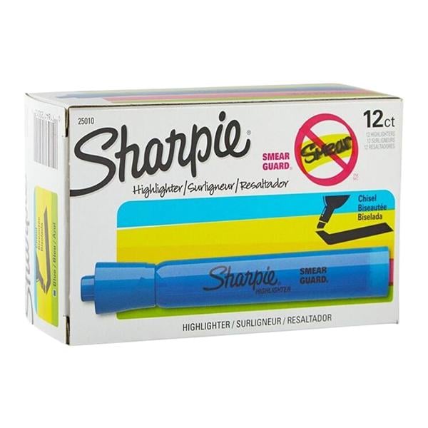 Sharpie Accent Highlighters Turquoise Blue 12/Pack 12/Pk