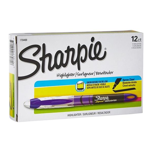 Sharpie Liquid Accent Pen-Style Highlighters Fluorescent Purple 12/Pk