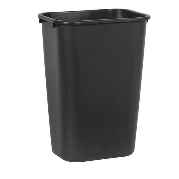 Durable Polyethylene Wastebasket 10.25 Gallons Black 1/PK