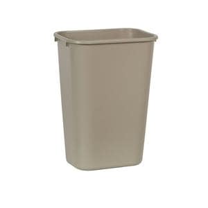 Durable Polyethylene Wastebasket 10.25 Gallons Beige 1/PK