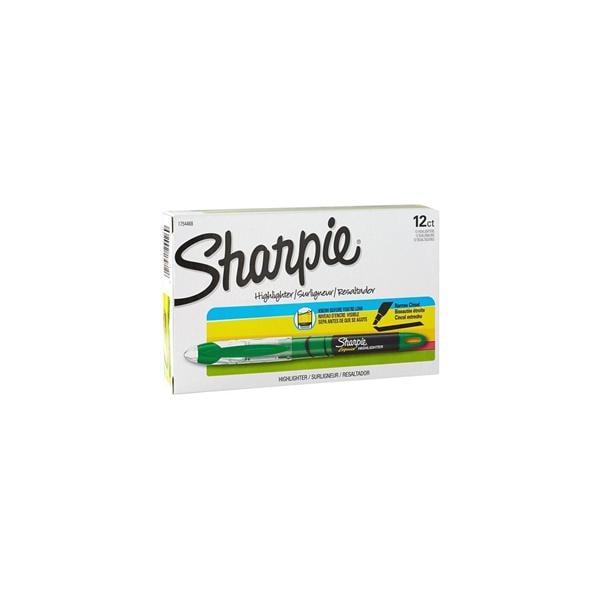 Sharpie Liquid Accent Pen-Style Highlighters Fl Green 12/Box 12/Pk