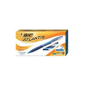 BIC Retracting BallPt Pen Medium Point 1.0 mm Blue 12/Pack 12/Pk